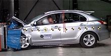 Der Mitsubishi Lancer Sportback erhielt im Crashtest fünf Sterne. Foto: Auto-Reporter/Euro NCAP